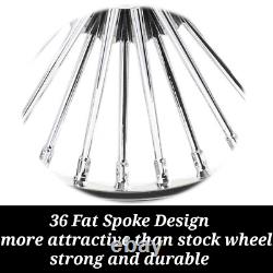 21x3.5 Chrome Fat Spoke Front Wheel for Harley Road King Street Glide 2000-2007