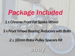 21x3.5 Chrome Fat Spoke Front Wheel for Harley Road King Street Glide 2000-2007