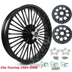 21x3.5 Fat Spoke Front Wheel with Rotors for Harley Touring Road King Street Glide