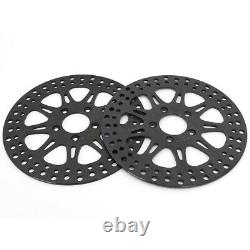 21x3.5 Fat Spoke Front Wheel with Rotors for Harley Touring Road King Street Glide