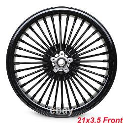 21x3.5 Fat Spoke Front Wheel with Rotors for Harley Touring Road King Street Glide