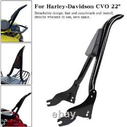 22 Backrest Sissy Bar For Harley CVO Road Glide Street Touring Road King 09-20