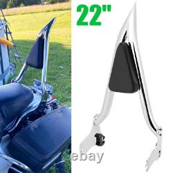 22''Backrest Sissy Bar For Harley Road King Street Glide Electra Glide 1997-2008