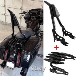 22 Height Sissy Bar Backrest & Luggage Rack For Harley Street Glide Road King