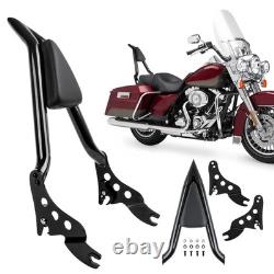 22 Height Sissy Bar Backrest & Luggage Rack For Harley Street Glide Road King