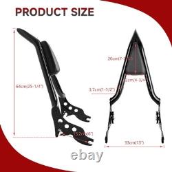 22 Height Sissy Bar Backrest & Luggage Rack For Harley Street Glide Road King