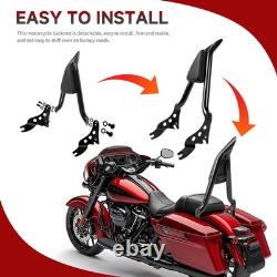 22 Height Sissy Bar Backrest & Luggage Rack For Harley Street Glide Road King
