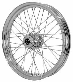 23 X 3 40 Spoke Chrome Front Wheel Harley Road King Street Glide Touring 08-Up