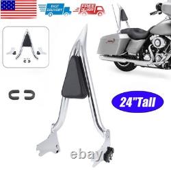 24'' Backrest Sissy Bar for Harley Touring Road King Street Electra Glide 97-08