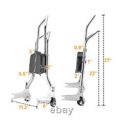 27''Backrest Sissy Bar For Harley Road King Street Glide Electra Glide 1997-2008