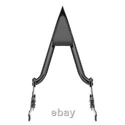 27 Black Backrest Sissy Bar & Stealth Rack For 09-24 Harley Road Street Glide