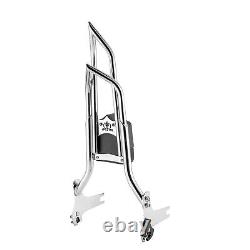 27 Chrome Backrest Sissy Bar For Harley Touring Road King Street Electra 97-08