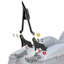 27 Sissy Bar 1.3 Fat Black Touring Road King Street Electra Road Glide 09-25