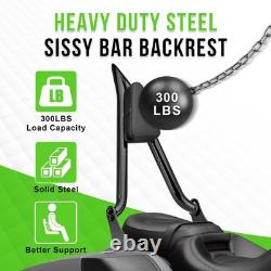 27 Sissy Bar 1.3 Fat Black Touring Road King Street Electra Road Glide 09-25