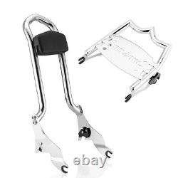 27 Tall Sissy Bar Backrest/Luggage Rack for Harley Street Glide Road King 09-24