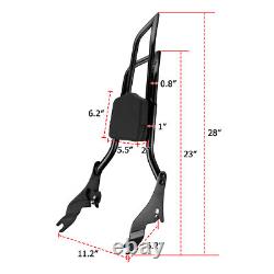 28 Detachable Backrest Sissy Bar For Harley Touring Road King Street Glide 09+