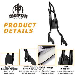 28 Detachable Backrest Sissy Bar For Harley Touring Road King Street Glide 09+