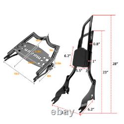 28 Height Backrest Sissy Bar / Rack For Harley Street Glide Road King 2009-2025