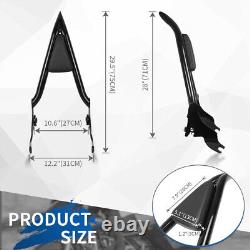 28 Tall Backrest Sissy Bar For Harley Touring CVO Road Glide Street Road King