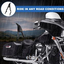 28 inch Backrest Tall Sissy Bars for Harley Road Glide Street Touring Road King