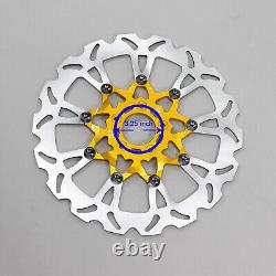 2PCS Gold 14 Big Front Brake Rotor for Harley 09-up Road King Street Glide