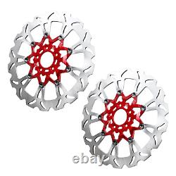 2PCS Red 14 Big Front Brake Rotor for Harley 09-23 Road King Street Glide FLHT