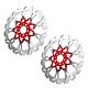 2pcs Red 14 Big Front Brake Rotor For Harley 09-23 Road King Street Glide Flht