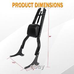 30'' Black Sissy Bar with Backrest for HD Touring Road King Street Glide 1997-2008