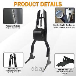 30'' Black Sissy Bar with Backrest for HD Touring Road King Street Glide 1997-2008