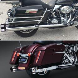 4 CNC Megaphone Slip-On Muffler Exhaust For Harley 95-16 Road King Street Glide