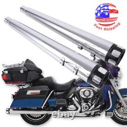 4 Mufflers Exhaust Pipes For Harley Road King Street Electra Glide Touring 95+