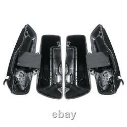 4 Painted Stretched Saddlebags Fit For Harley Road King Street Glide FLT 14-22