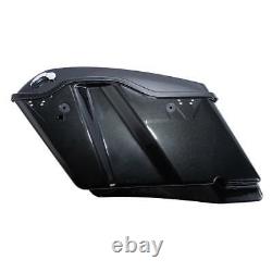 4 Painted Stretched Saddlebags Fit For Harley Road King Street Glide FLT 14-23