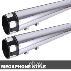 4 Slip On Muffler Exhaust Pipes for Harley Road King Street Electra Glide 95-16