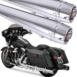 4 Slip On Mufflers Exhaust Pipes For DNA Harley Electra Road King Street Glide