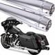 4 Slip On Mufflers Exhaust Pipes For Dna Harley Electra Road King Street Glide