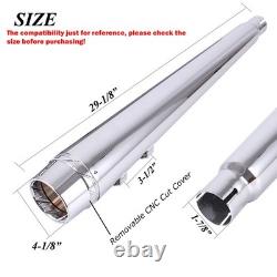 4 Slip On Mufflers Exhaust Pipes For DNA Harley Electra Road King Street Glide