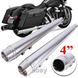 4 Slip On Mufflers Exhaust Pipes For DNA Harley Electra Road King Street Glide