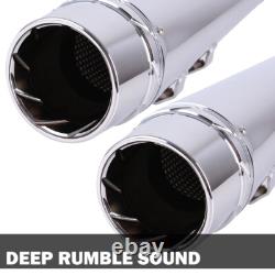 4 Slip On Mufflers Exhaust Pipes For DNA Harley Electra Road King Street Glide