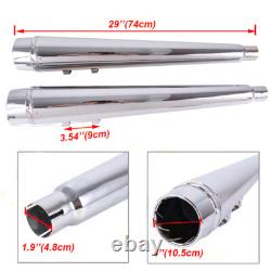 4 Slip On Mufflers Exhaust Pipes For DNA Harley Electra Road King Street Glide