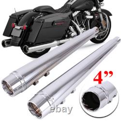 4 Slip On Mufflers For Harley 95-16 Electra Road King Street Glide Exhaust Pipe