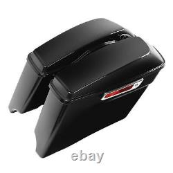 4 Stretched Hard Saddlebags Fit For Harley Touring Street Road Glide King 93-13