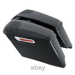 4 Stretched Saddlebag Fit For Harley CVO Road King Street Electra Glide 2014-24