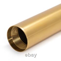 49mm Chrome Gold Fork Tubes For Harley Touring 2014-2024 Road King Street Glide