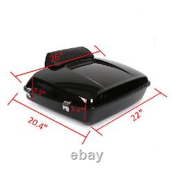 5.5 Razor Tour Pack Pak Trunk Backrest For Harley Road King Street Glide 14-24