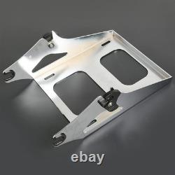 5.5 Razor Trunk Backrest Pad Chrome Bracket Road King Street Glide 2014-Later