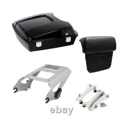 5.5 Razor Trunk Backrest Pad Rack Kits for Road King Street Glide 2009-2013