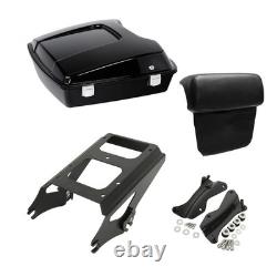 5.5 Trunk w Backrest Pad & Rack for Touring Road King Street Glide 2009-2013