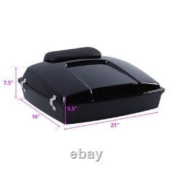 5.5 Trunk w Backrest Pad & Rack for Touring Road King Street Glide 2009-2013