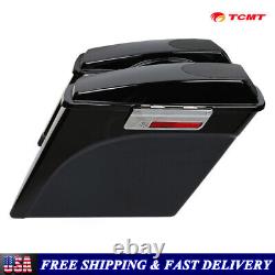 5 Extended Saddlebag Speaker Lids Fit For Harley Road King Street Glide 93-13